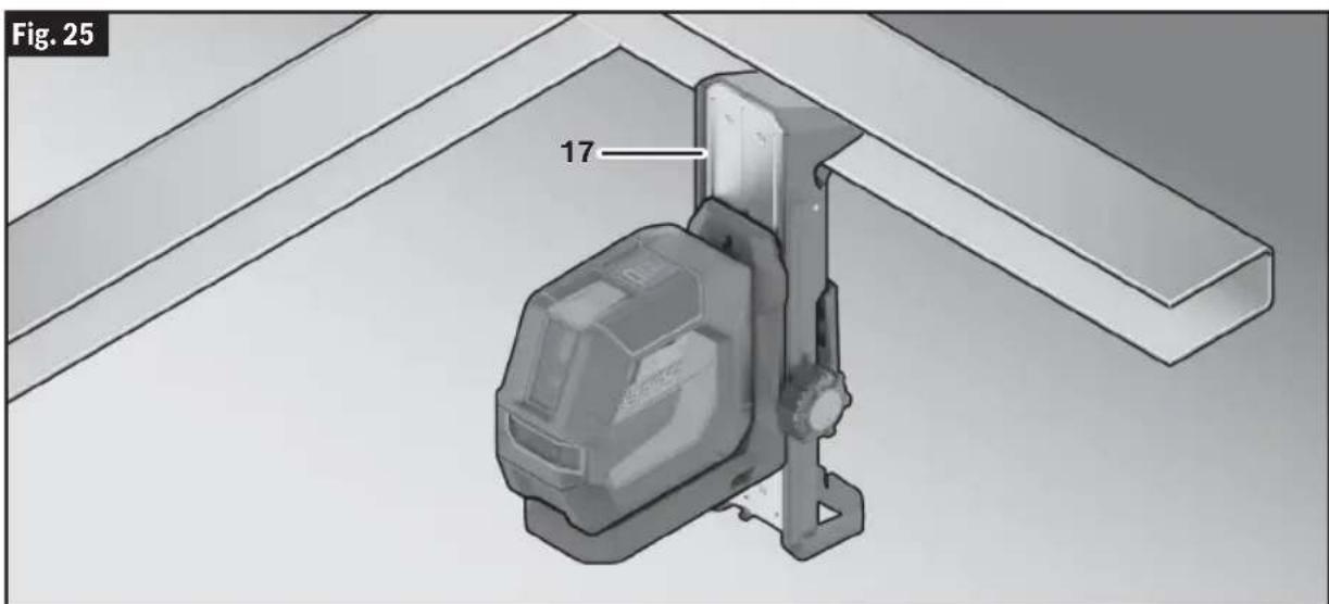 BOSCH GLL 100-42 G Professional - Aplicacion de la tabilla reflectante (accesorio especial) - 1