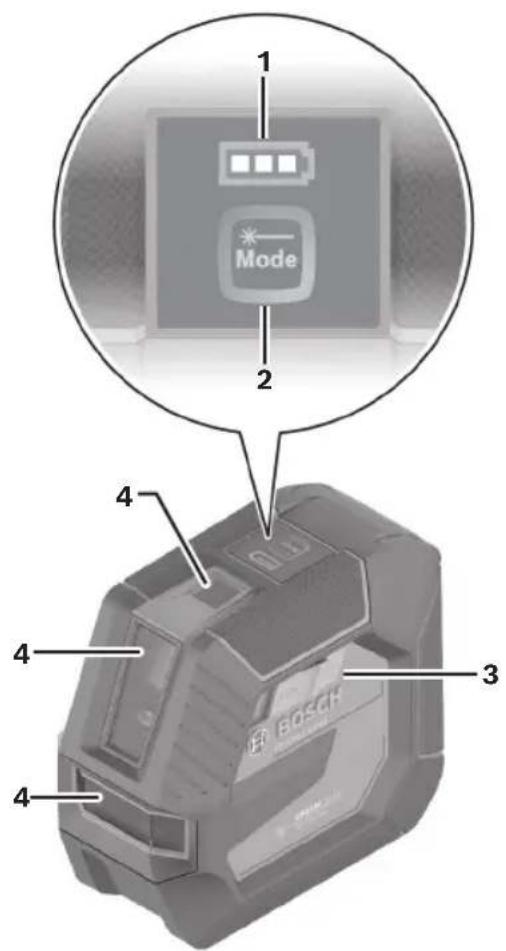 BOSCH GLL 100-42 G Professional - Familiarisez-vous avec votre laser à lignes. - 2