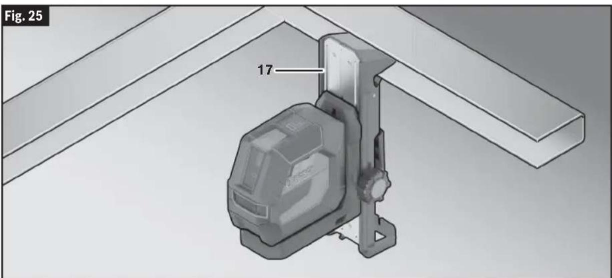 BOSCH GLL 100-42 G Professional - Working with the Laser Target Plate (Optional Accessory) - 1