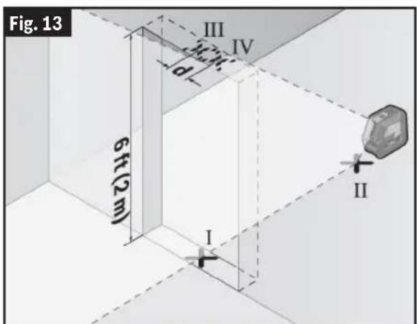 BOSCH GLL 100-42 G Professional - Checking the Level Accuracy of the Vertical Line - 2