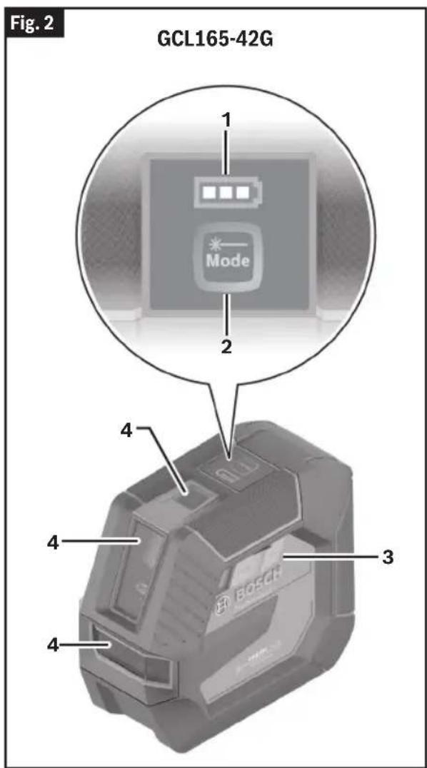 BOSCH GLL 100-42 G Professional - Familiaración con su láser de lineas - 2