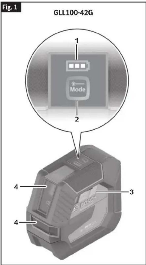 BOSCH GLL 100-42 G Professional - Familiaración con su láser de lineas - 1