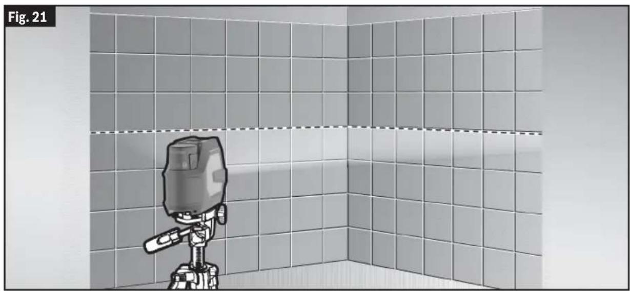 BOSCH GCL 165-82 CG Professional - Working with the Laser Target Plate (Optional Accessory) - 1