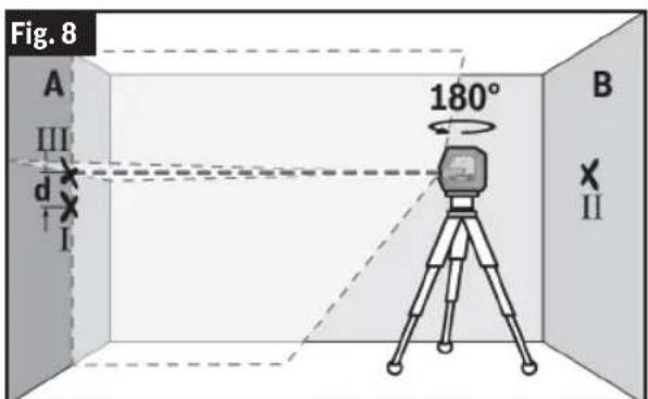 BOSCH GCL 165-82 CG Professional - Comprobación de la precisión de la altura de la línea horizontal - 4