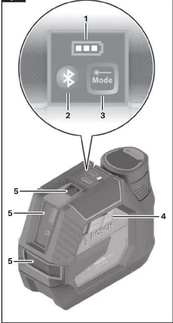 BOSCH GCL 165-82 CG Professional - Familiarización con su láser de líneas GCL165-82CG - 1