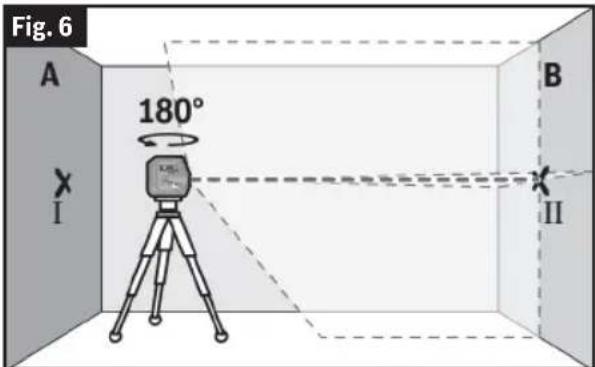 BOSCH GCL 165-82 CG Professional - Vérification de l'exactitude de la hauteur de la ligne horizontale - 2