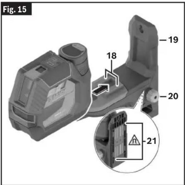 BOSCH GCL 165-82 CG Professional - Working with the RM20 Rotating Mount (Optional Accessory) - 1