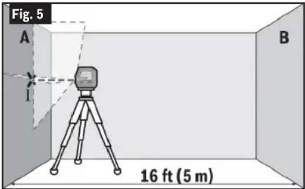 BOSCH GCL 165-82 CG Professional - Vérification de l'exactitude de la hauteur de la ligne horizontale - 1