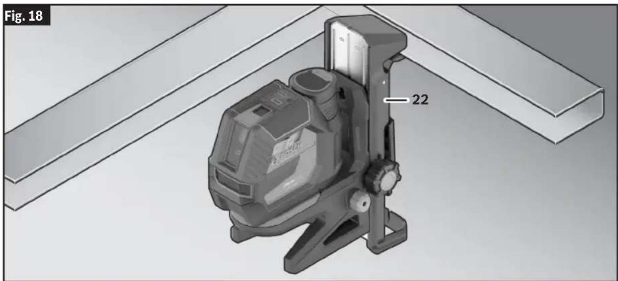BOSCH GCL 165-82 CG Professional - Trabajo con la montura magnética LB 10 (accesorio especial) - 1
