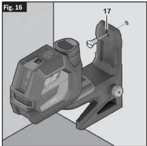BOSCH GCL 165-82 CG Professional - Working with the RM20 Rotating Mount (Optional Accessory) - 2