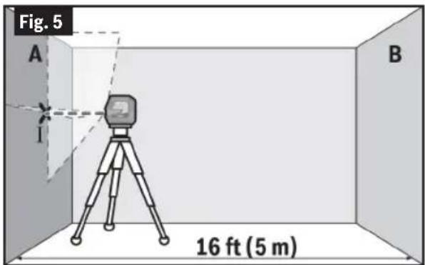 BOSCH GCL 165-82 CG Professional - Comprobación de la precisión de la altura de la línea horizontal - 1