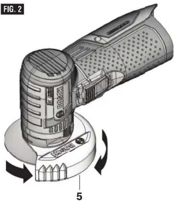 BOSCH GWS 12V-30 Professional - COMMENT RÉGLER LE DISPOSITIF DE PROTECTION DE LA MEULE - 1