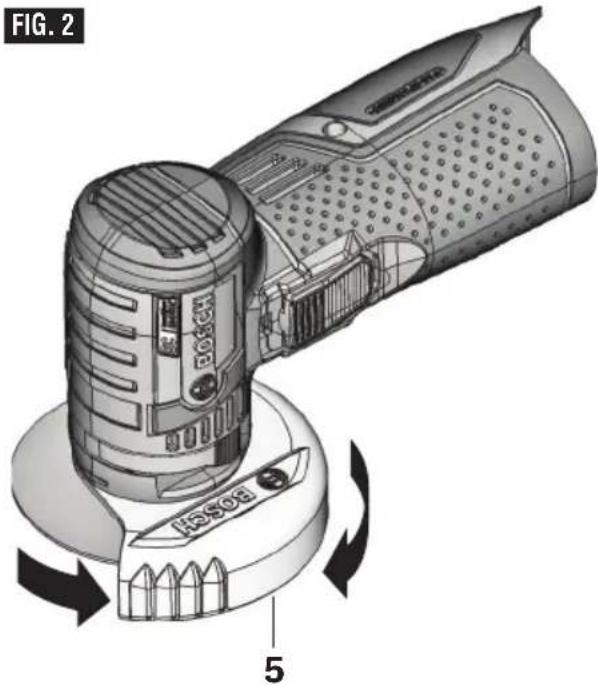 BOSCH GWS 12V-30 Professional - PARA AJUSTAR EL PROTECTOR DE LA RUEDA - 1