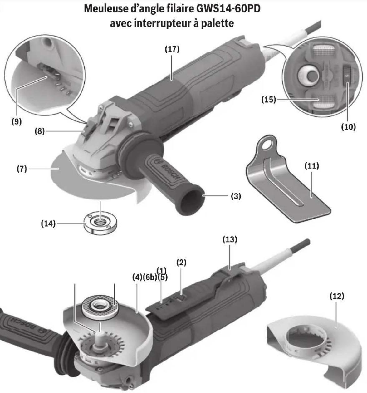 BOSCH GWS 14-50 PBD Professional - Familiarisez-vous avec votre produit - 1