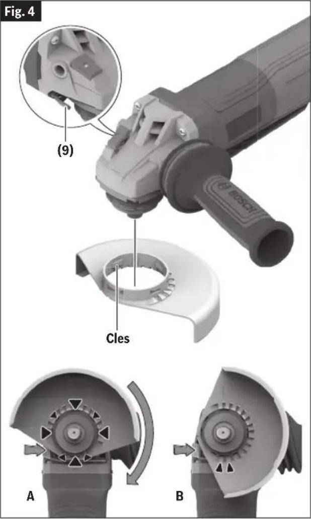 BOSCH GWS 14-50 PBD Professional - Para retirar el protector - 1