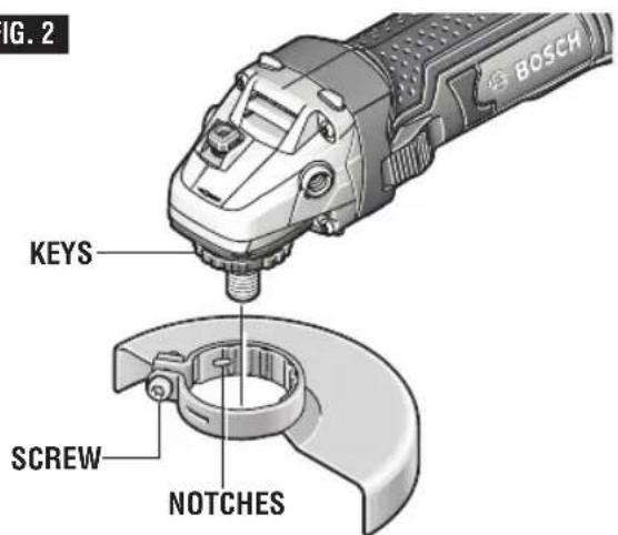 BOSCH GWS 18V-45 Professional - WARNING - 1