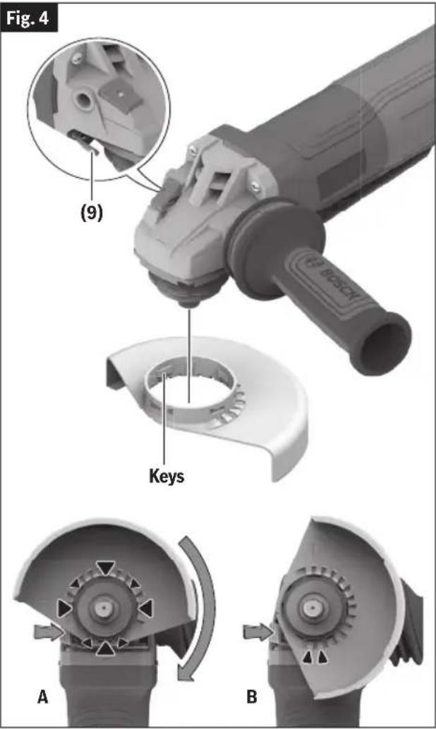 BOSCH GWS 14-60 PD Professional - To Remove Guard - 1