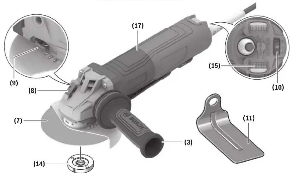 BOSCH GWS 14-60 PD Professional - Getting to Know Your Product - 1
