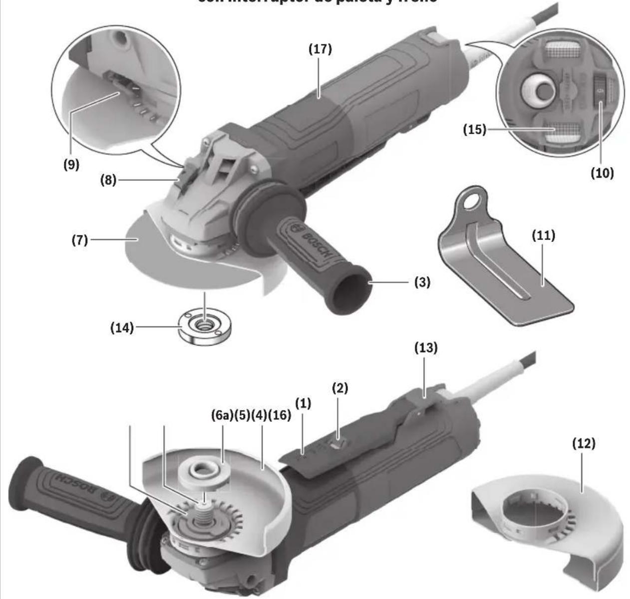 BOSCH GWS 12-450 PBD Professional - Conociendo su producto - 1