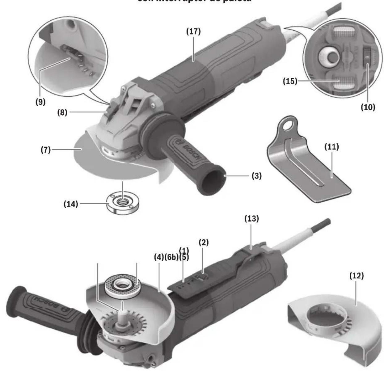 BOSCH GWS 12-450 PBD Professional - Conociendo su producto - 1