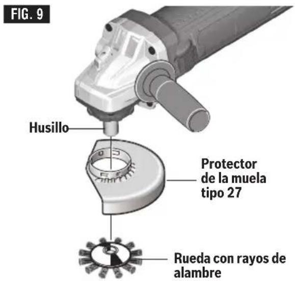 BOSCH GWS 10-450 PD Professional - Ensamblaje de la rueda con rayos de alambre - 1