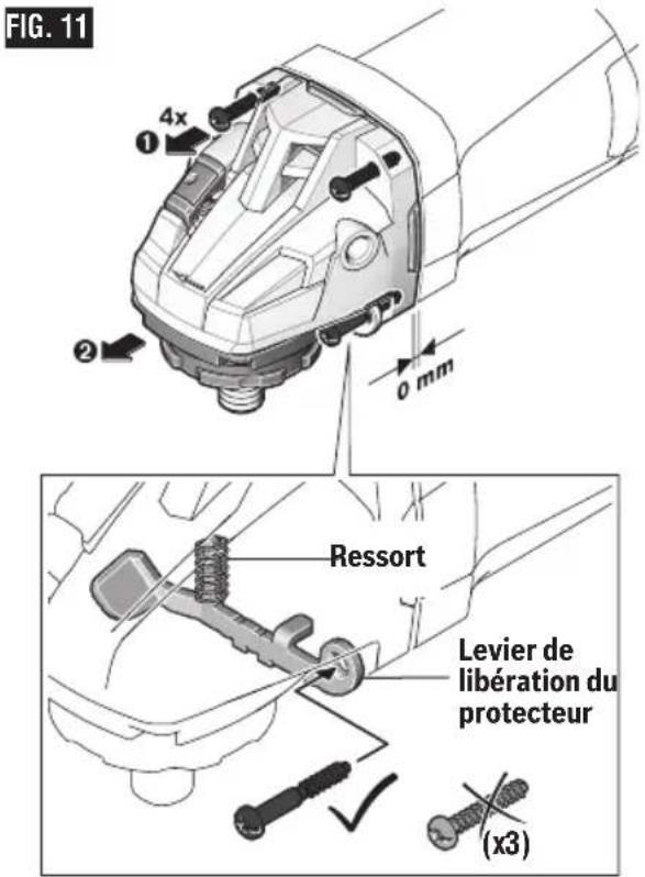 BOSCH GWS 10-450 PD Professional - ROTATION DE LA BOÎTE DE VITESSES (FIG. 11) - 1