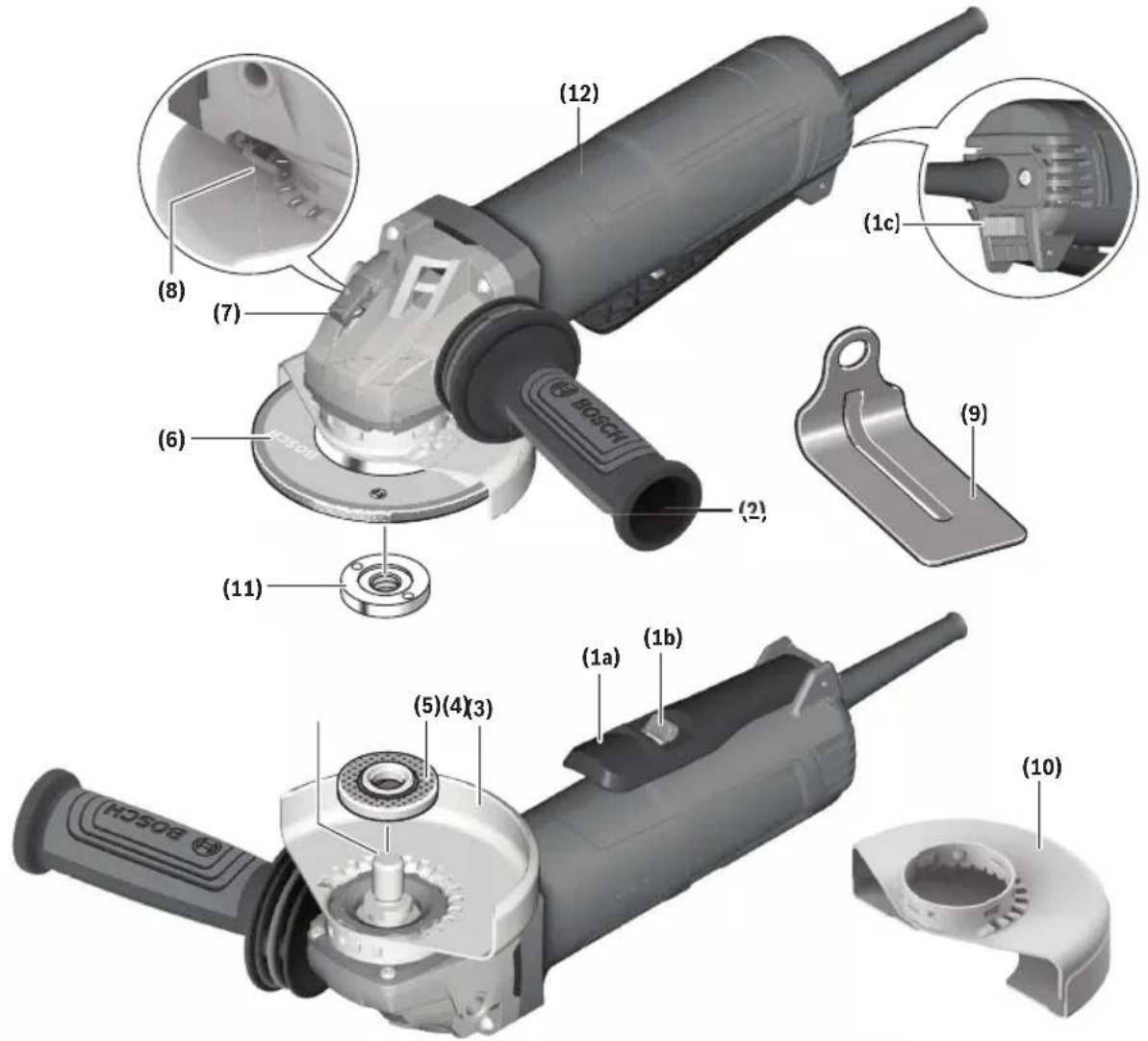 BOSCH GWS 11-450 P Professional - Conociendo su producto - 1