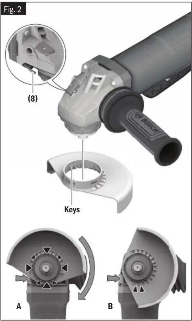 BOSCH GWS 11-450 P Professional - To Remove Guard - 1