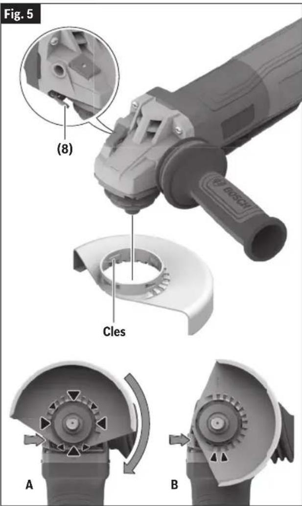 BOSCH GWS 14-50 B Professional - Para retirar el protector - 1