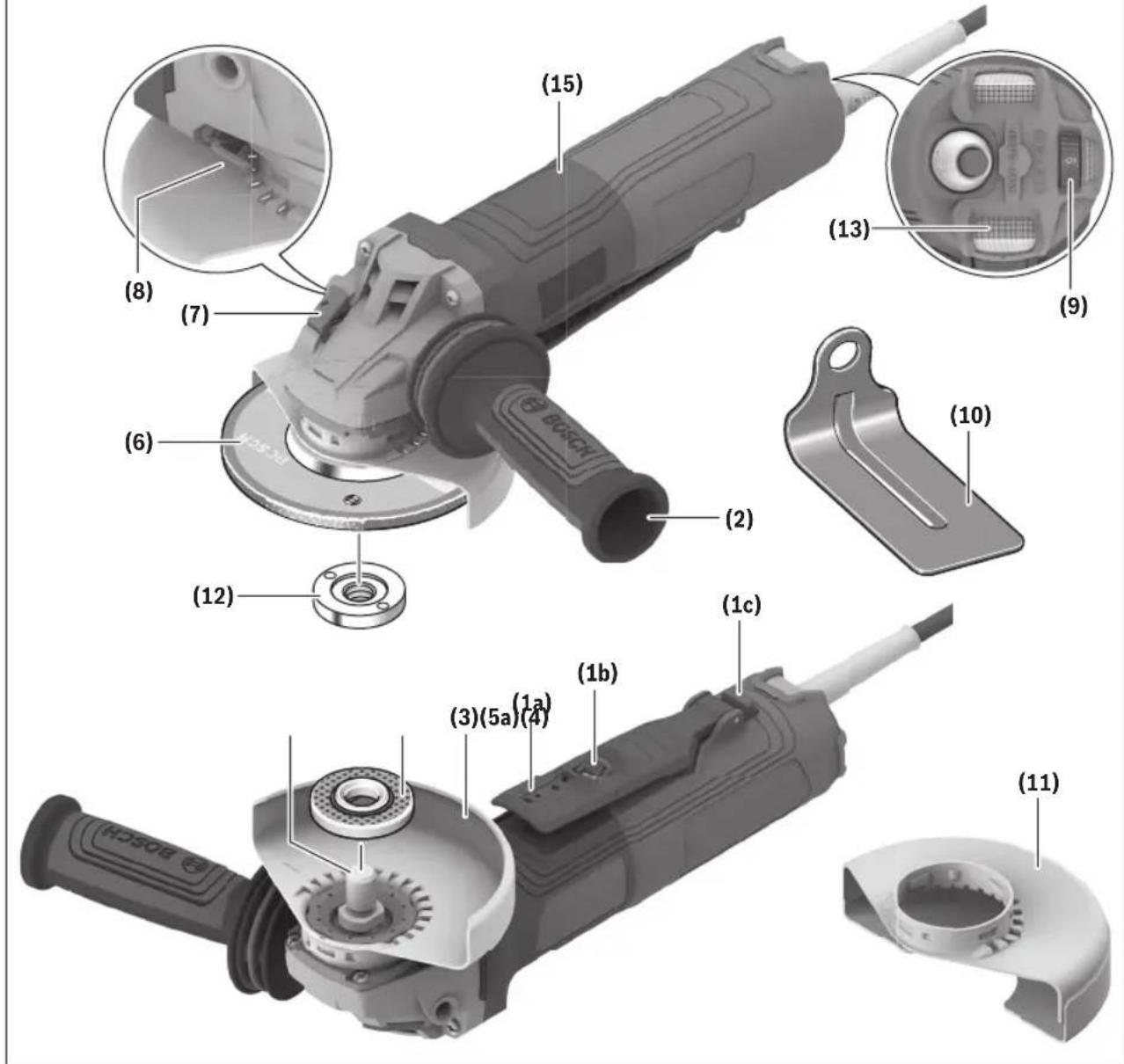 BOSCH GWS 14-50 B Professional - Conociendo su producto - 1