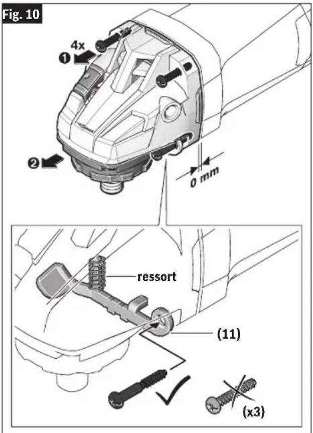 BOSCH GWS 18V-13P Professional - INSTALLATION D'UN DISPOSITIF DE PROTECTION POUR UN OUTIL DE COUPE DE MACONNERIE DE TYPE 1 - 1