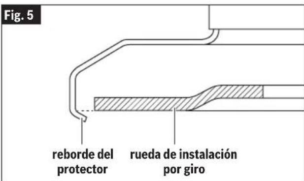 BOSCH GWS 18V-13P Professional - CUANDO UTILICE RUEDAS DE INSTALACIÓN POR GIRO - 2