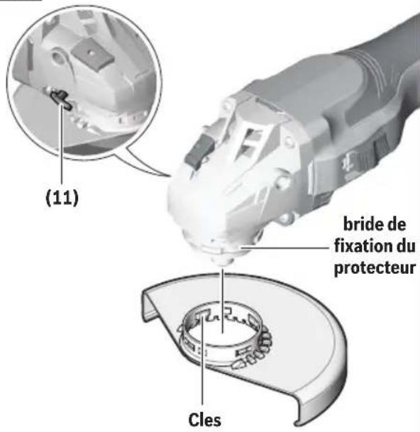 BOSCH GWS 18V-13P Professional - RETRAIT DU PROTECTEUR - 1
