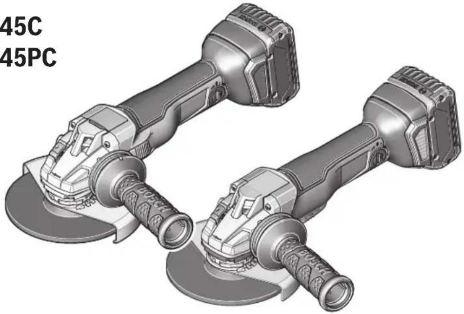 BOSCH GWS 18V-45 C Professional - Operating/Safety Instructions Consignes d'utilisation/de sécurité Instrucciones de funcionamiento y seguridad - 1
