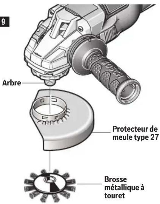 BOSCH GWS 18V-45 C Professional - Ensemble de brosse métallique à touret - 2