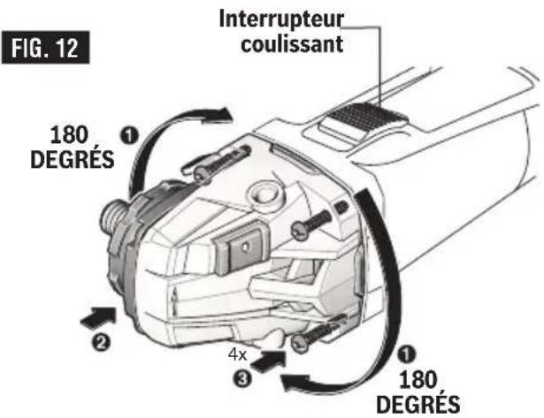 BOSCH GWS 18V-45 C Professional - INSTALLATION D'UN DISPOSITIF DE PROTECTION POUR UN OUTIL DE COUPE DE MACONNERIE DE TYPE 1 - 2