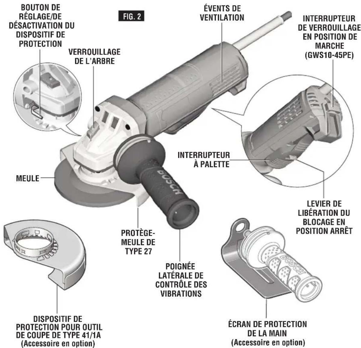 BOSCH GWS 10-45 E Professional - AVERTISSEMENT - 1