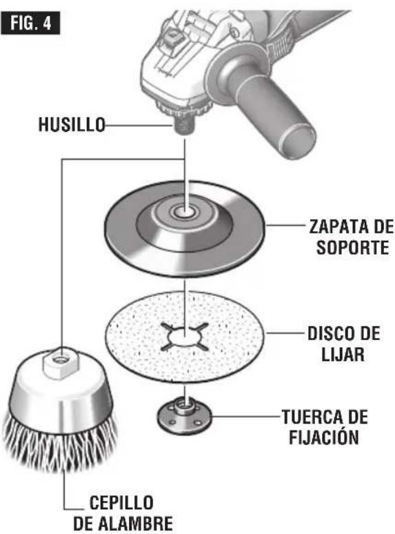 BOSCH GWS 8-45 Professional - PARA INSTALAR LA ZAPATA DE SOPORTE Y EL DISCO DE LIJAR - 1