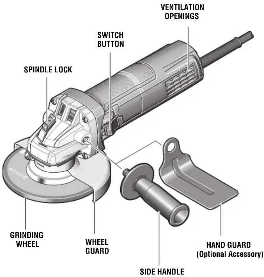 BOSCH GWS 9-45 Professional - Angle Grinder - 1