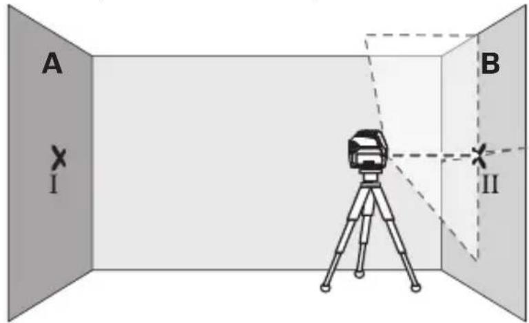 BOSCH GLL 100 G Professional - Comprobación de la precisión de la altura de la línea horizontal - 4