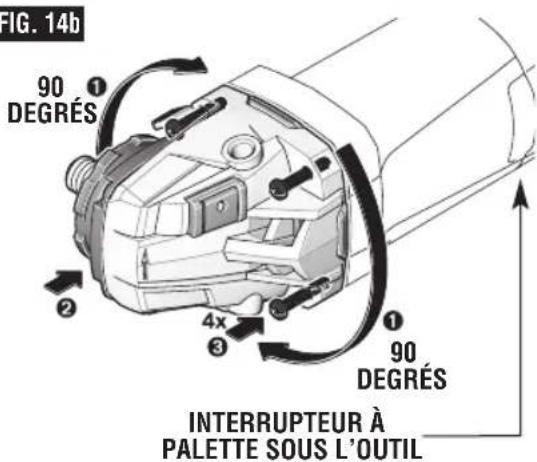 BOSCH GWS 13-50 VS Professional - Installation d'un dispositif de protection pour un outil de coupe de maçonnerie de type 1 : - 3