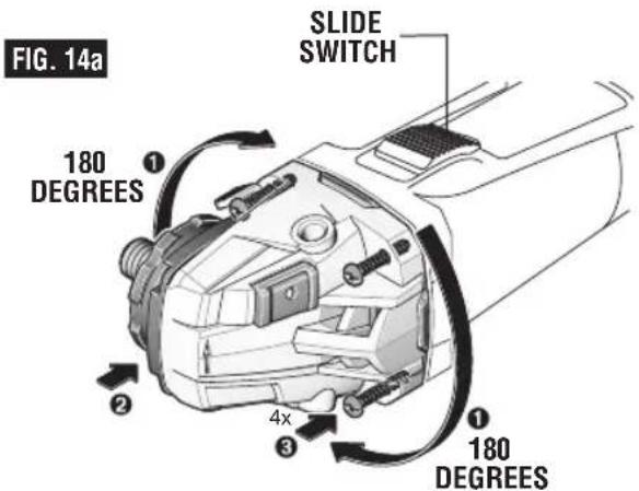 BOSCH GWS 13-50 VS Professional - Installing Masonry Type 1 Cutting Guard: - 2