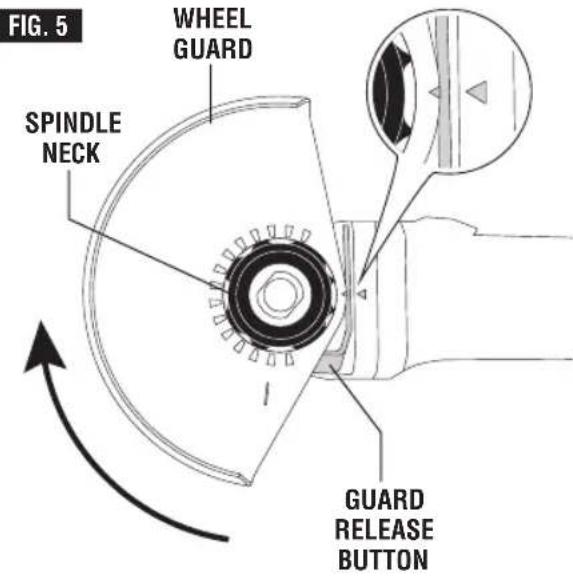 BOSCH GWS 13-50 VS Professional - To remove wheel guard: - 1
