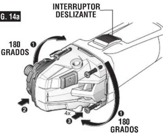 BOSCH GWS 13-50 VS Professional - Instalación del protector de tipo 1 para cortar mampostería: - 2