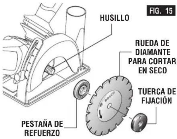 BOSCH GWS13-50PD Professional - Instalación del protector de tipo 1 para cortar mampostería: - 4