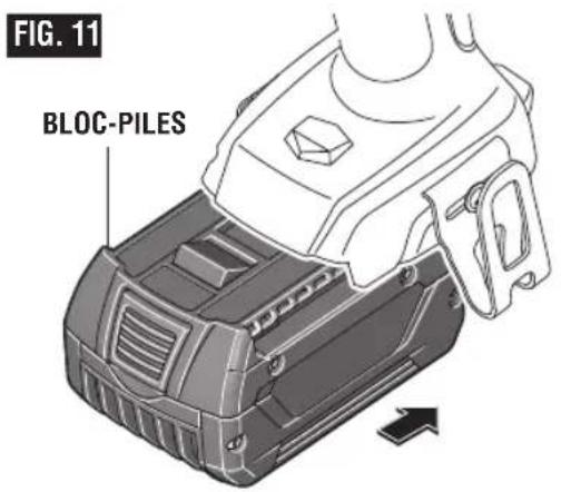 BOSCH GSR 18V-755 C Professional - Insertion et retrait du bloc-piles - 1