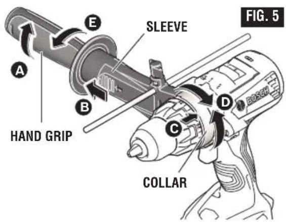 BOSCH GSR 18V-755 C Professional - Auxiliary Handle - 1
