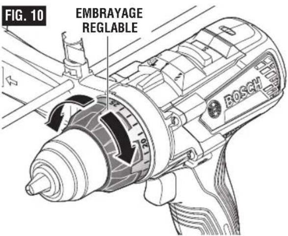 BOSCH GSB18V-975C Professional - Embrayage réglable - 1