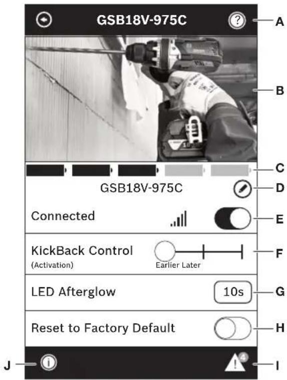 BOSCH GSB18V-975C Professional - Using 'Bosch Toolbox' app - 1