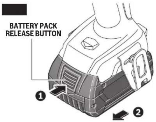 BOSCH GSB18V-535C Professional - Inserting and Releasing Battery Pack - 2